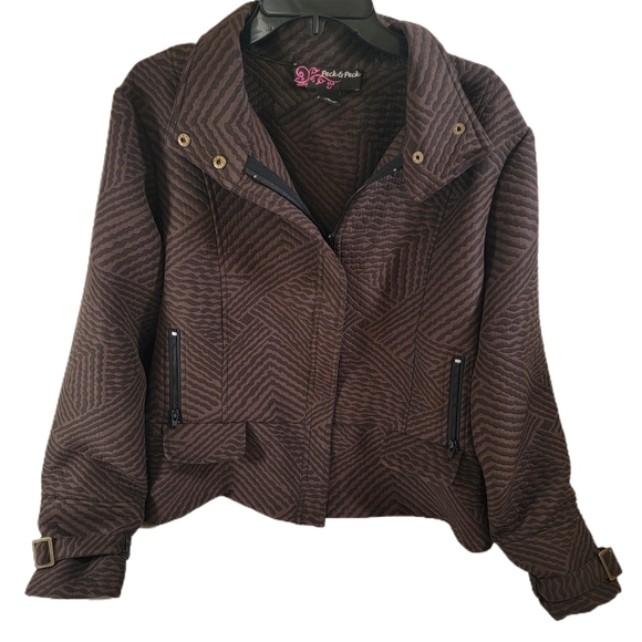 Peck & Peck XL Brown Lightweight Casual Wear  Jacket 100%Polyester - Picture 2 of 8